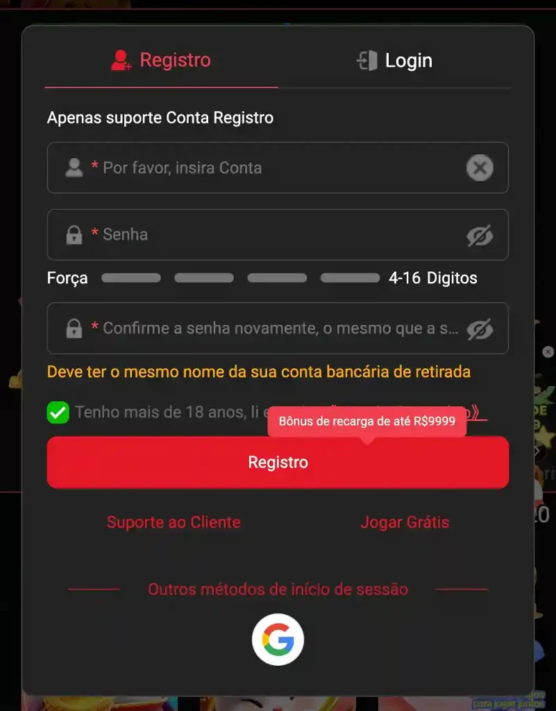 Cadastro rápido na 315BET plataforma